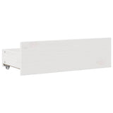 Bed Frame without Mattress with Drawers White 140x190 cm Solid Wood Pine 3308817