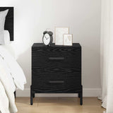 Bedside Cabinet Black Oak 40 x 35 x 47.5 cm Engineered Wood 882028