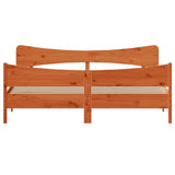 Bed Frame without Mattress Wax Brown 180x200 cm Super King Solid Wood Pine 3216374