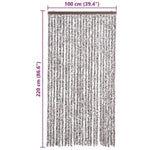 Insect Curtain Brown and Beige 100x220 cm Chenille 284278