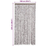 Insect Curtain Brown and Beige 100x220 cm Chenille 284278