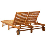 311873 2-Person Sun Lounger Solid Acacia Wood