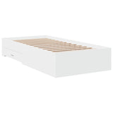 Bed Frame White Engineered wood Single Bed Frame Rectangular 3280433