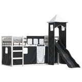 Bunk Bed without Mattress with Slide White and Black 80x200 cm 3284200