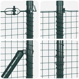 Welded Wire Fence with Concrete Base 50 x 1.4 m 3352481