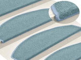 Stair Mats 15 pcs 65x24x4 cm Sea Blue Half Round Large 322363