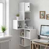 Wall Corner Shelf White 48 x 48 x 120 cm Engineered Wood 8012228