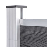 Garden Fence WPC 1564x186 cm Grey 3053232