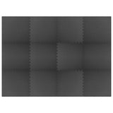 Floor Mats 12 pcs 4.32 EVA Foam Black 92462