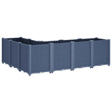 Garden Planter Blue Grey 160x120x53 cm PP 367861