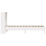 Bookcase Bed without Mattress White 90x190 cm Single Solid Wood Pine 3322892