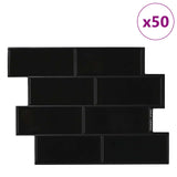 Decorative Stickers 50 pcs Black 29 x 21 cm 42046137