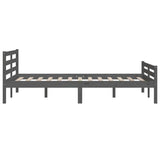 Bed Frame without Mattress Grey Solid Wood 140x190 cm 814801