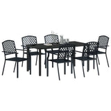 Garden Dining Set 7 pcs Anthracite Powder-Coated Steel 3379307