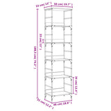 Bookshelf Sonoma Oak 50x33x188.5 cm Engineered Wood 835280