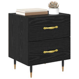 Bedside Cabinet with Drawer 2 pcs Black Oak 40 x 35 x 47.5 cm 881982