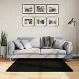Rug HUARTE Short Pile Soft and Washable Black 120x120 cm 375113