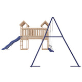 Outdoor Playset Blue Solid Pine Wood Large Durable Playset 3155825