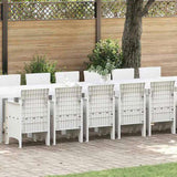 Garden Dining Set with Cushions with Cushion 17 pcs White PP 3378662