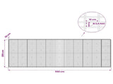 Gabion with 3.5 mm Wire and 5x10 cm Mesh 550x30x200 cm 3462773