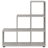 Staircase Bookcase Concrete Grey 107 cm Engineered Wood 342604