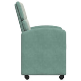 Dining Chairs with Wheels 2 pcs Sea green 58 x 65 x 98 cm 42017883