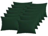 Cushion with Pillow HEERLEN 12 pcs Dark Green Fabric 926400