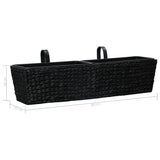 ZNTS Garden Planters 2 pcs Water Hyacinth Black 45582