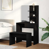 Dressing Table Set with Drawer 2 pcs Black Oak Engineered Wood 3333071
