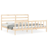 Bed Frame without Mattress 200x200 cm Solid Wood Pine 3191926