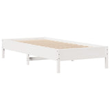 Bookcase Bed without Mattress White 90x190 cm Single Solid Wood Pine 3322892