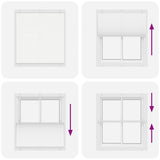 Pleated Blind White 120x150 cm Fabric Width 119.4 cm Polyester 4015504