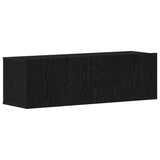 TV Cabinet Set 9 pcs Black Oak Engineered Wood 3393490
