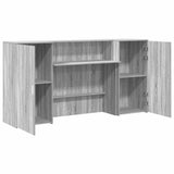 Reception Desk Grey Sonoma 200x50x103,5 cm Engineered Wood 3324219