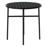 Garden Dining Set Black Poly Rattan, Powder-Coated Steel, PP board 3098028