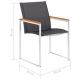 Garden Chair Set of 2 Grey 46497