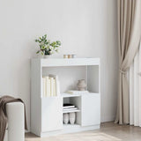 Highboard White 92x33x100 cm Engineered Wood 855124