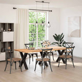 Dining Table Legs X-Shaped 3 pcs Black 80x cm Steel 4012992