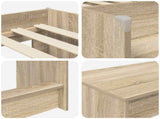 Kids'High Bed Frame with Desk 2 pcs Sonoma Oak Engineered Wood 3423448