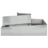 Garden Planter Silver 100 x 100 x 50 cm Galvanised Steel 873590