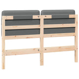 Upholstered Headboard Brown and Light Grey 135 cm 880128