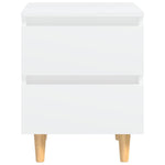 ZNTS Bed Cabinets with Solid Pinewood Legs 2 pcs White 40x35x50 cm 805852