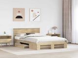 Bed Frame Sonoma Oak 120 x 200 cm Engineered Wood 3408776