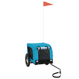 Pet Bike Trailer Blue and Black Oxford Fabric and Iron 93995
