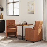 Dining Chairs with Wheels 2 pcs Brown 57 x 67 x 98 cm 42017893