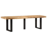Bench 160 cm Solid Rough Wood Mango and Steel 4006413