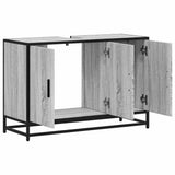 Bathroom Sink Cabinet Grey Sonoma 90x33x60 cm Engineered Wood 849272