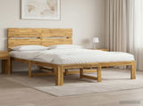 Double Bed Frame with Headboard ROSTOCK White 150 x 200 cm 3405490