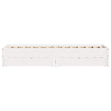 Bed Frame without Mattress White 90x190 cm Single Solid Wood Pine 3301732