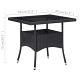 Garden Dining Set Black 3095910
